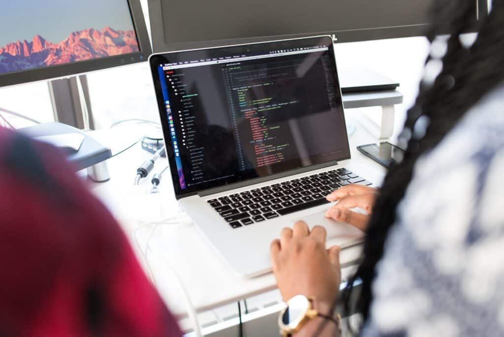Laptop with code